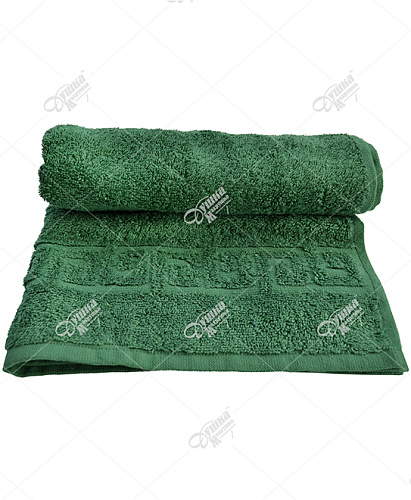 Махровое зеленое полотенце