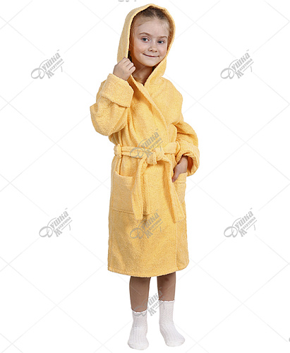 Детский желтый халат для бассейна