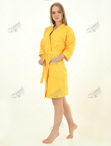 Вафельный желтый кимоно