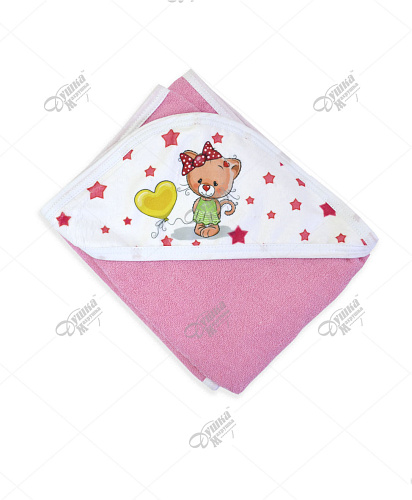 Уголок детский Розовый "Кошечка" с печатью