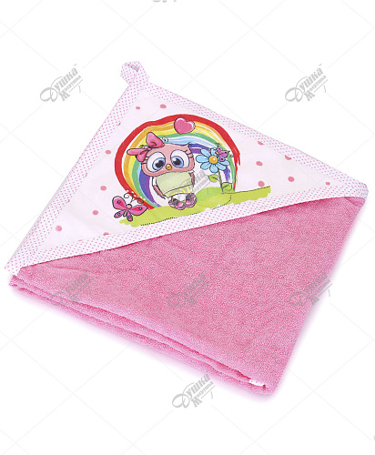 Уголок детский Розовый "Совенок" с печатью 