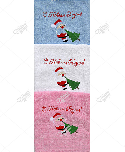 Полотенце махровое с вышивкой "Дед Мороз"