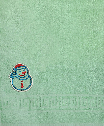 Полотенце махровое с вышивкой "Снеговик"