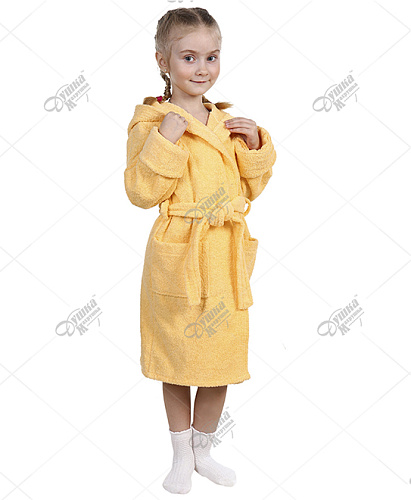 Детский желтый халат для бассейна