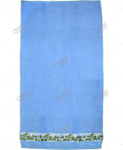 Полотенце махровое голубое "Лоза"