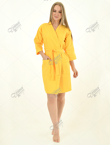 Вафельный желтый кимоно
