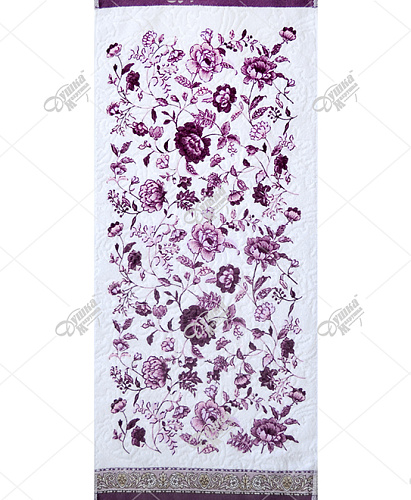 Полотенце велюровое "Византия" фиолетовое