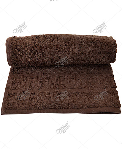 Махровое коричневое полотенце
